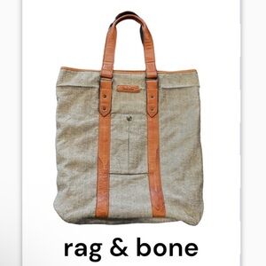 Rag & Bone Gray and Tan Tote Bag